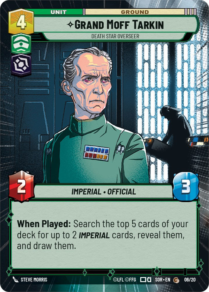 Grand Moff Tarkin - Death Star Overseer (Hyperspace) (Weekly Play Promo) (6/20) [Spark of Rebellion Promos] | Silver Goblin