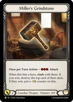 Miller's Grindstone - LGS240 (LGS240) Rainbow Foil - Flesh and Blood: Promo Cards