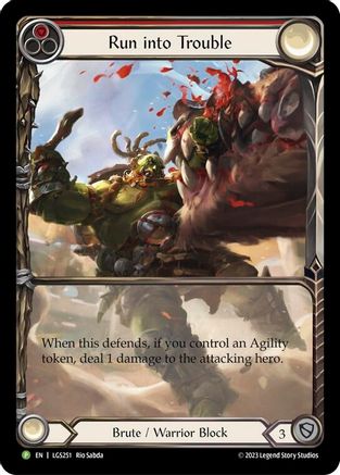 Run into Trouble - LGS251 (LGS251) Rainbow Foil - Flesh and Blood: Promo Cards
