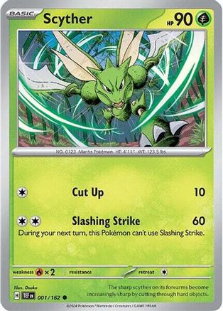 Scyther (001/162) [Scarlet & Violet: Temporal Forces] Reverse Holofoil
