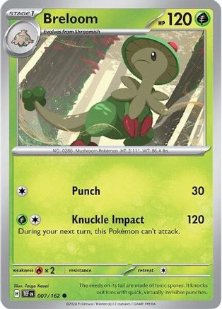 Breloom (7) Reverse Holofoil - Temporal Forces