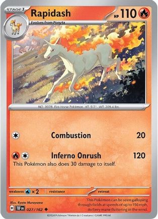Rapidash (27) Reverse Holofoil - Temporal Forces