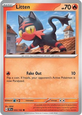 Litten (32) Reverse Holofoil - Temporal Forces