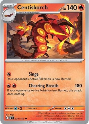 Centiskorch (037/162) [Scarlet & Violet: Temporal Forces] Reverse Holofoil
