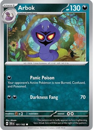 Arbok (101) Reverse Holofoil - Temporal Forces
