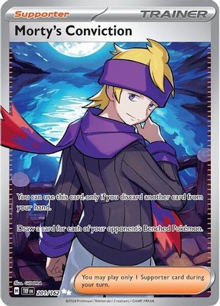Morty's Conviction - 201/162 (201) Holofoil - SV05 Temporal Forces