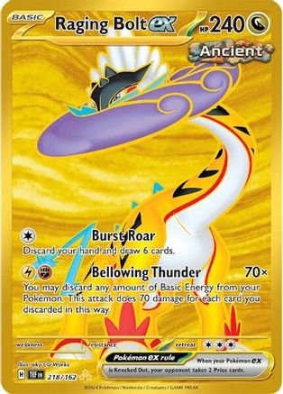 Raging Bolt ex (218) Holofoil - Temporal Forces