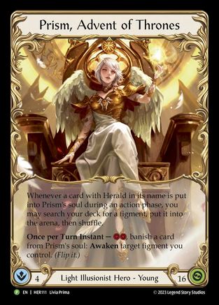 Prism, Advent of Thrones - HER111 (HER111) Rainbow Foil - Flesh and Blood: Promo Cards