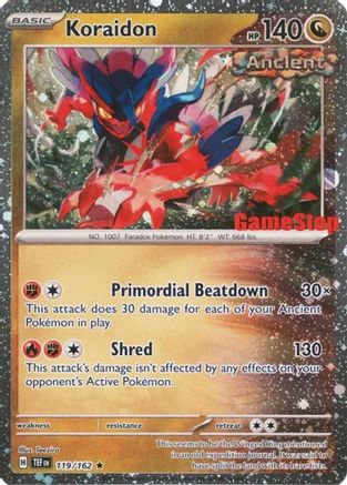 Koraidon (Gamestop Promo) (119) Reverse Holofoil - Miscellaneous Cards & Products