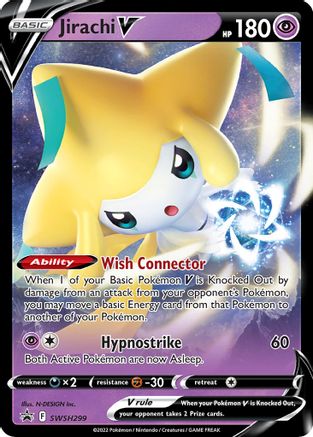 Jirachi V - 299 (SWSH299) Holofoil - SWSH Sword & Shield Promo Cards