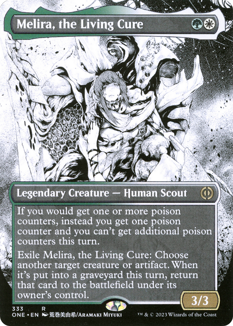 Melira, the Living Cure (Borderless Manga) [Phyrexia: All Will Be One] Foil