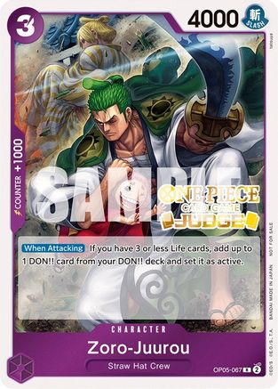 Zoro-Juurou (Judge Pack Vol. 3) Foil (OP05-067) - One Piece Promotion Cards