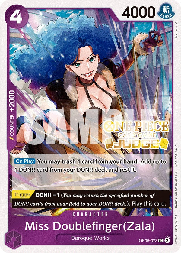 Miss Doublefinger(Zala) (Judge Pack Vol. 3) [One Piece Promotion Cards] | Silver Goblin