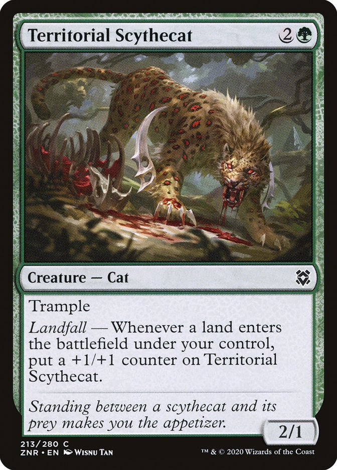 Territorial Scythecat [Zendikar Rising] | Silver Goblin