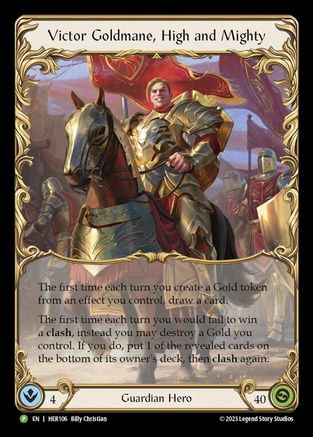Victor Goldmane, High and Mighty - HER106 (HER106) Rainbow Foil - Flesh and Blood: Promo Cards