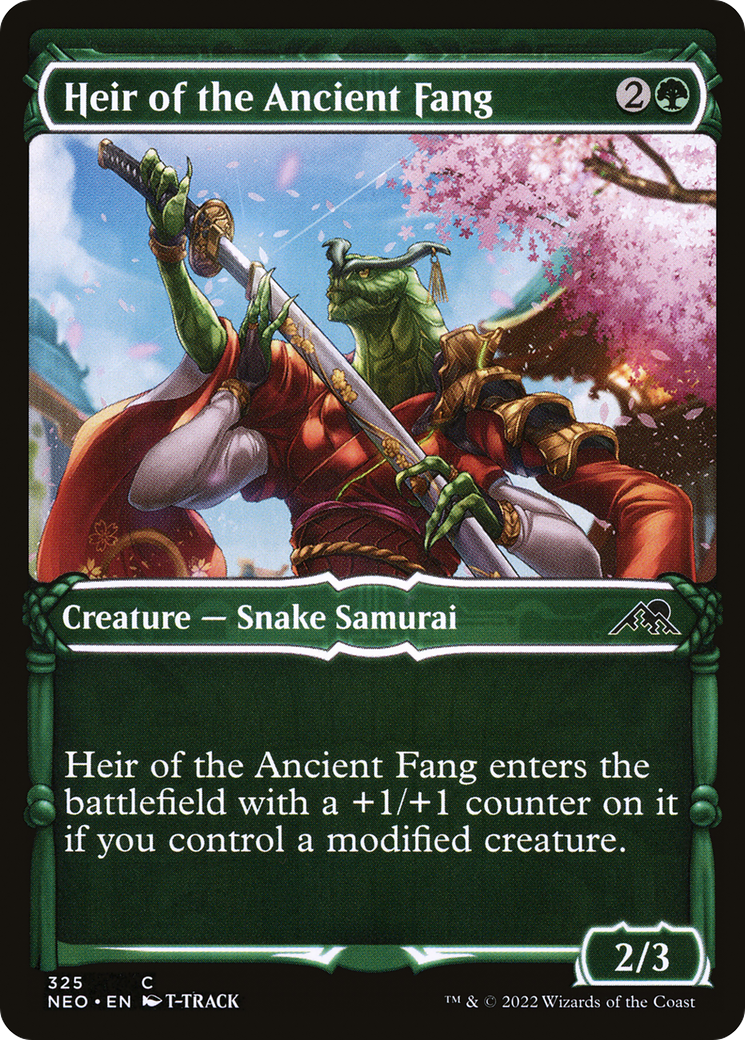 Heir of the Ancient Fang (Showcase Samurai) [Kamigawa: Neon Dynasty] Foil