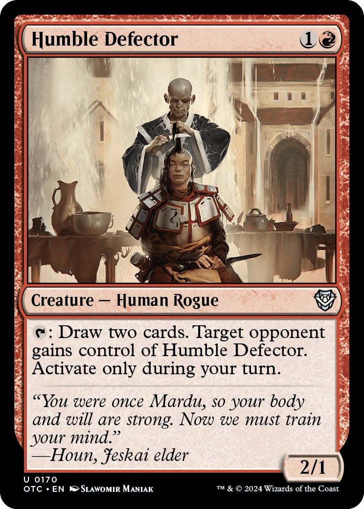 Humble Defector [Outlaws of Thunder Junction Commander] | Silver Goblin