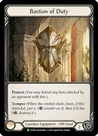 Bastion of Duty - LGS206 (LGS206) Rainbow Foil - Flesh and Blood: Promo Cards