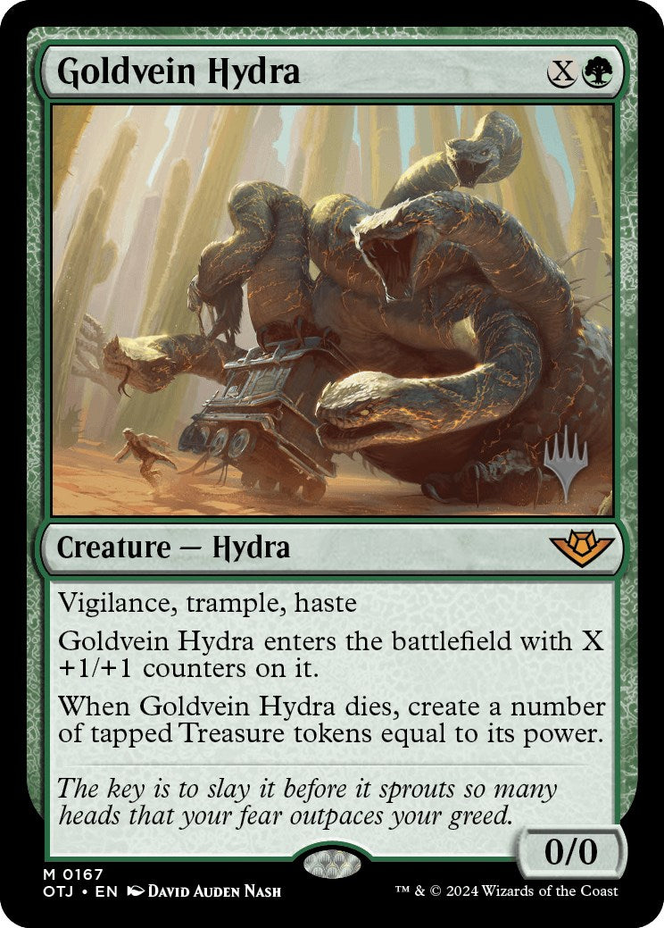 Goldvein Hydra (Promo Pack) [Outlaws of Thunder Junction Promos] | Silver Goblin