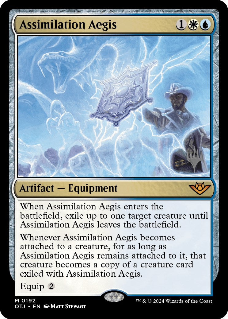 Assimilation Aegis (Promo Pack) [Outlaws of Thunder Junction Promos] | Silver Goblin