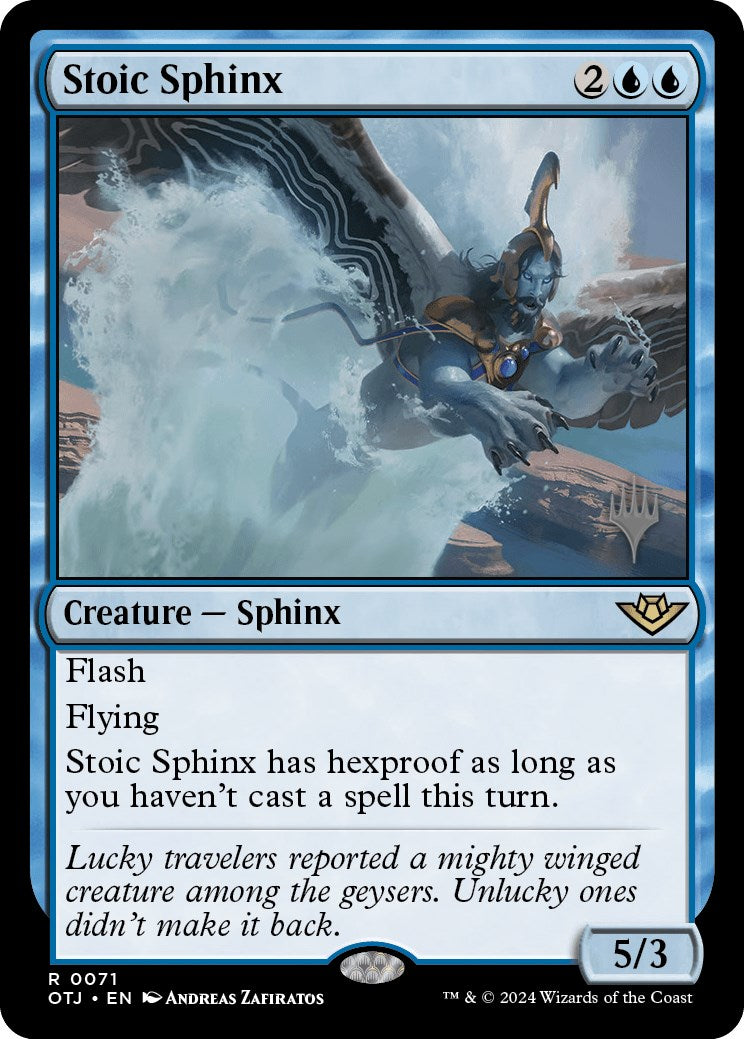Stoic Sphinx (Promo Pack) [Outlaws of Thunder Junction Promos] | Silver Goblin
