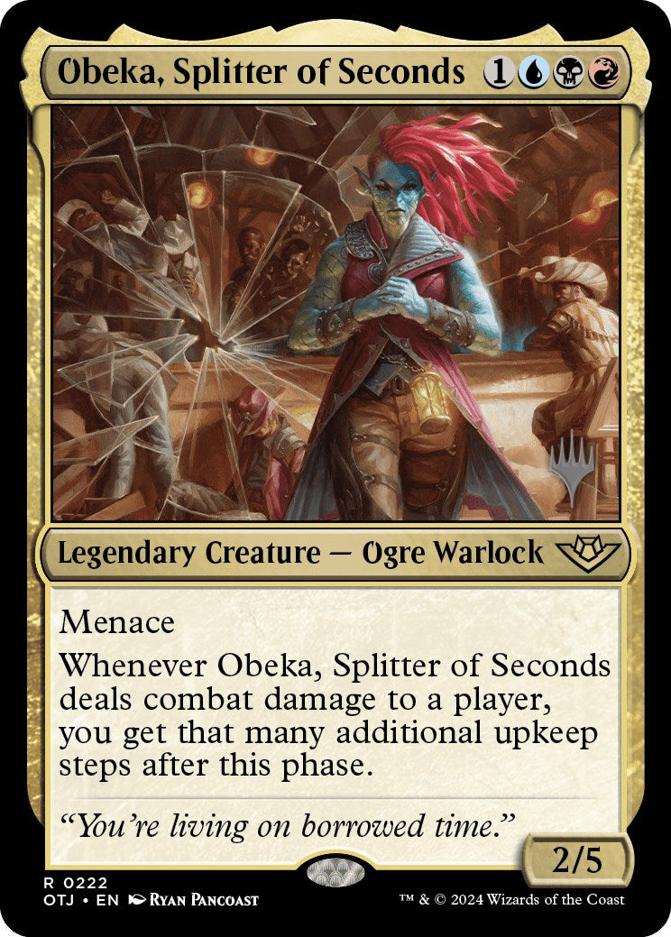 Obeka, Splitter of Seconds (Promo Pack) [Outlaws of Thunder Junction Promos] | Silver Goblin