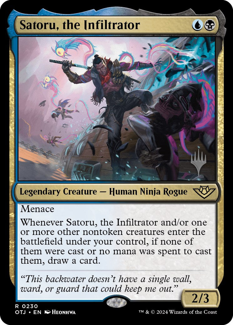 Satoru, the Infiltrator (Promo Pack) [Outlaws of Thunder Junction Promos] | Silver Goblin