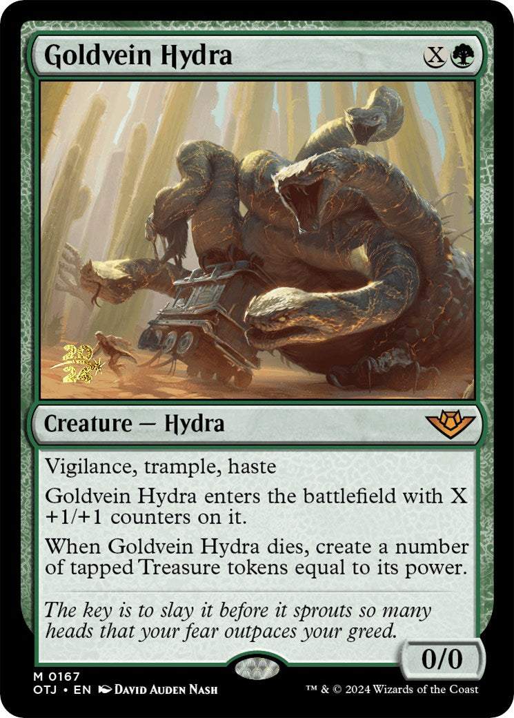 Goldvein Hydra [Outlaws of Thunder Junction Prerelease Promos] | Silver Goblin
