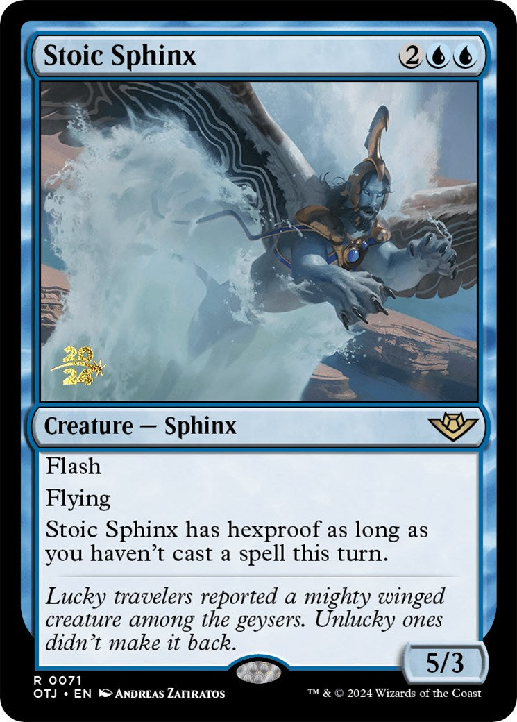 Stoic Sphinx [Outlaws of Thunder Junction Prerelease Promos] | Silver Goblin