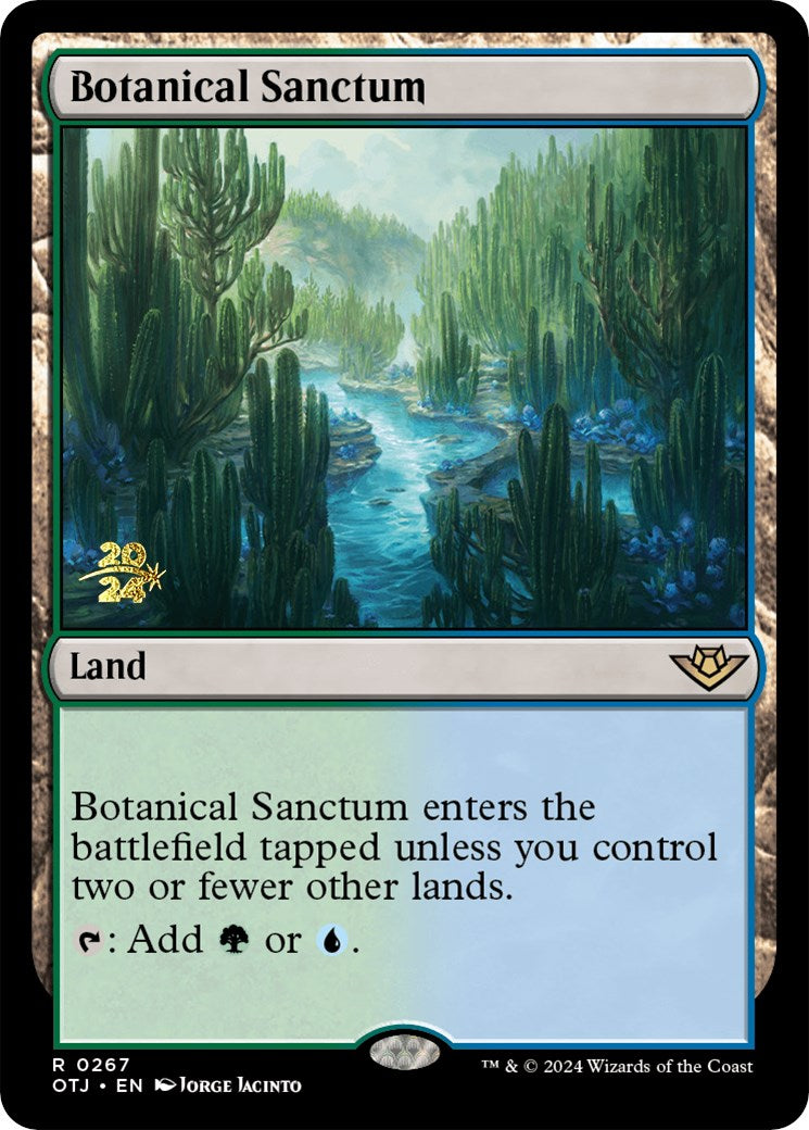 Botanical Sanctum (OTJ) [Outlaws of Thunder Junction Prerelease Promos] | Silver Goblin