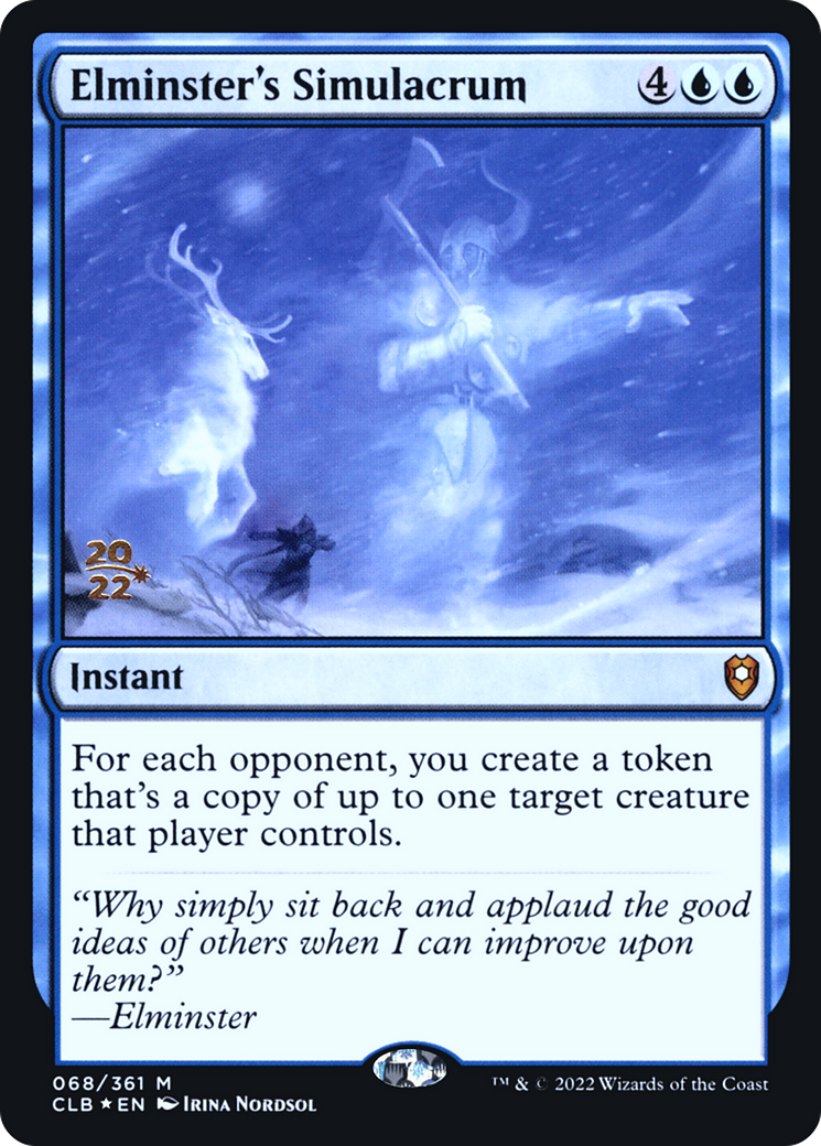 Elminster's Simulacrum [Commander Legends: Battle for Baldur's Gate Prerelease Promos]