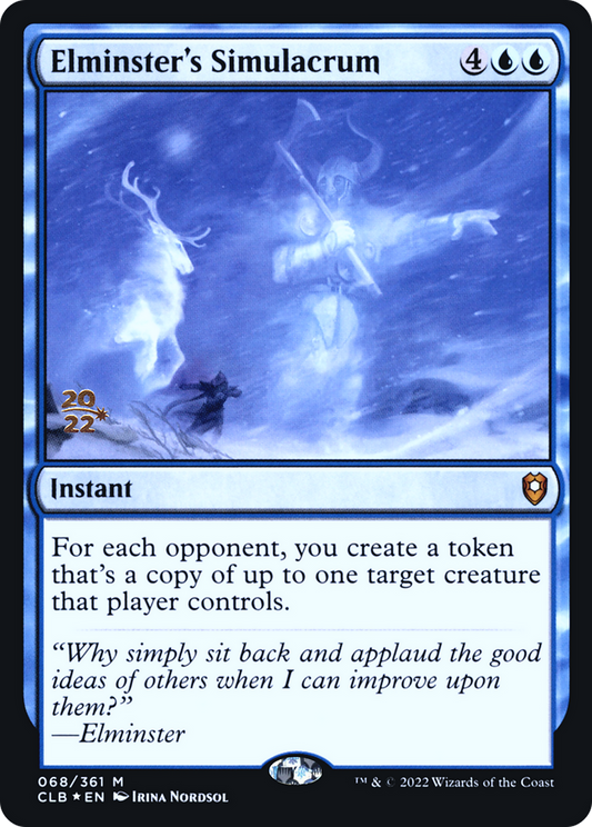 Elminster's Simulacrum [Commander Legends: Battle for Baldur's Gate Prerelease Promos]