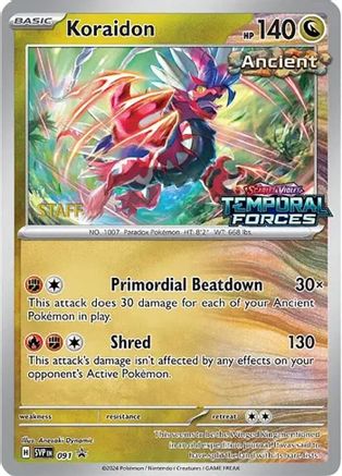Koraidon - 091 (Prerelease) [Staff] (91) Holofoil - SV Scarlet & Violet Promo Cards
