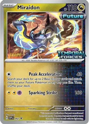 Miraidon - 092 (Prerelease) [Staff] (92) Holofoil - SV Scarlet & Violet Promo Cards