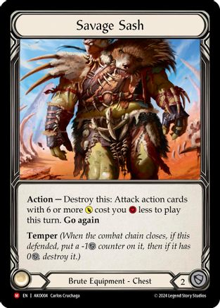 Savage Sash (AKO004) Rainbow Foil - Armory Deck: Kayo