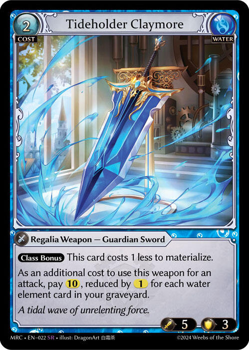 Tideholder Claymore (022) [Mercurial Heart] Foil