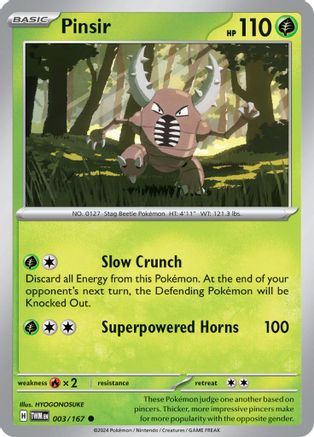 Pinsir (003/167) [Scarlet & Violet: Twilight Masquerade] Reverse Holofoil