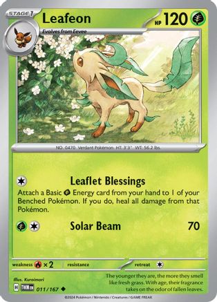Leafeon (011/167) [Scarlet & Violet: Twilight Masquerade] Reverse Holofoil