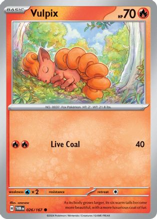 Vulpix (026/167) [Scarlet & Violet: Twilight Masquerade] Reverse Holofoil