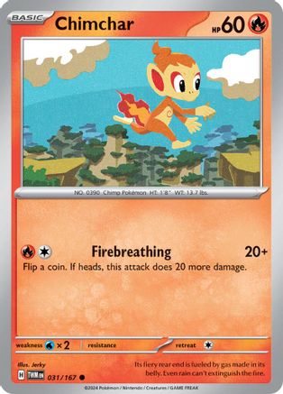 Chimchar (031/167) [Scarlet & Violet: Twilight Masquerade] Reverse Holofoil
