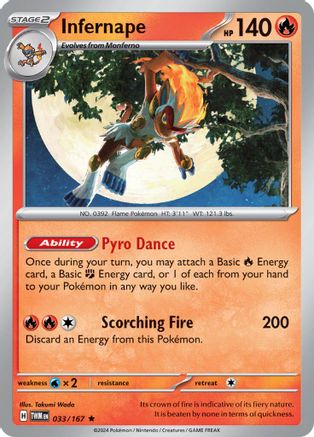 Infernape (033/167) [Scarlet & Violet: Twilight Masquerade] Reverse Holofoil