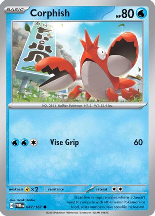 Corphish (047/167) [Scarlet & Violet: Twilight Masquerade] Reverse Holofoil