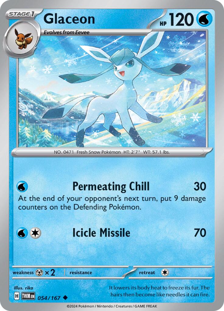 Glaceon (054/167) [Scarlet & Violet: Twilight Masquerade] | Silver Goblin