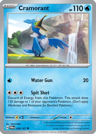 Cramorant (058/167) [Scarlet & Violet: Twilight Masquerade] Reverse Holofoil