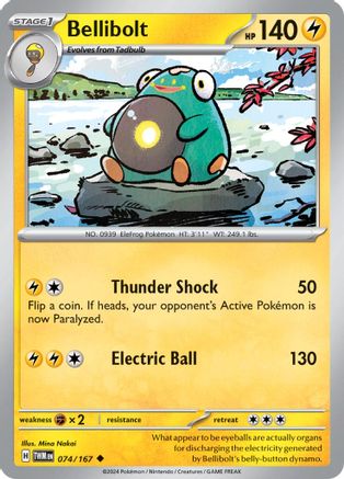 Bellibolt (074/167) [Scarlet & Violet: Twilight Masquerade] Reverse Holofoil