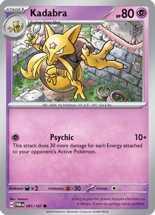 Kadabra (081/167) [Scarlet & Violet: Twilight Masquerade] Reverse Holofoil