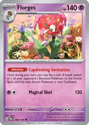 Florges (088/167) [Scarlet & Violet: Twilight Masquerade] Reverse Holofoil