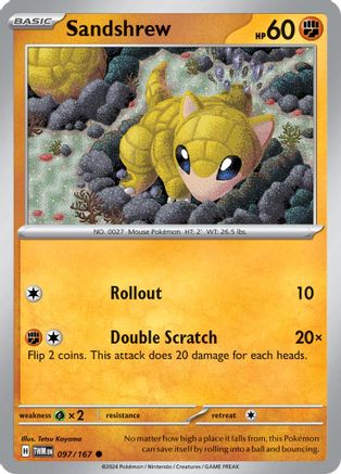 Sandshrew (097/167) [Scarlet & Violet: Twilight Masquerade] Reverse Holofoil