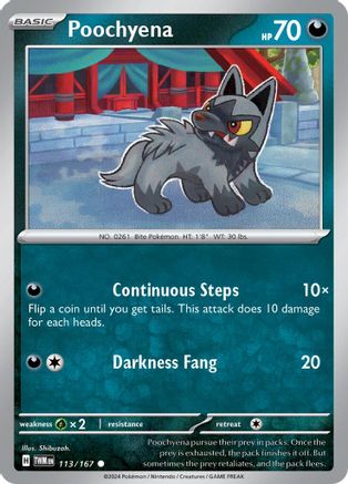 Poochyena (113/167) [Scarlet & Violet: Twilight Masquerade] Reverse Holofoil