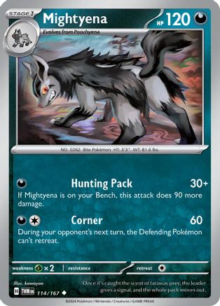 Mightyena (114/167) [Scarlet & Violet: Twilight Masquerade] Reverse Holofoil
